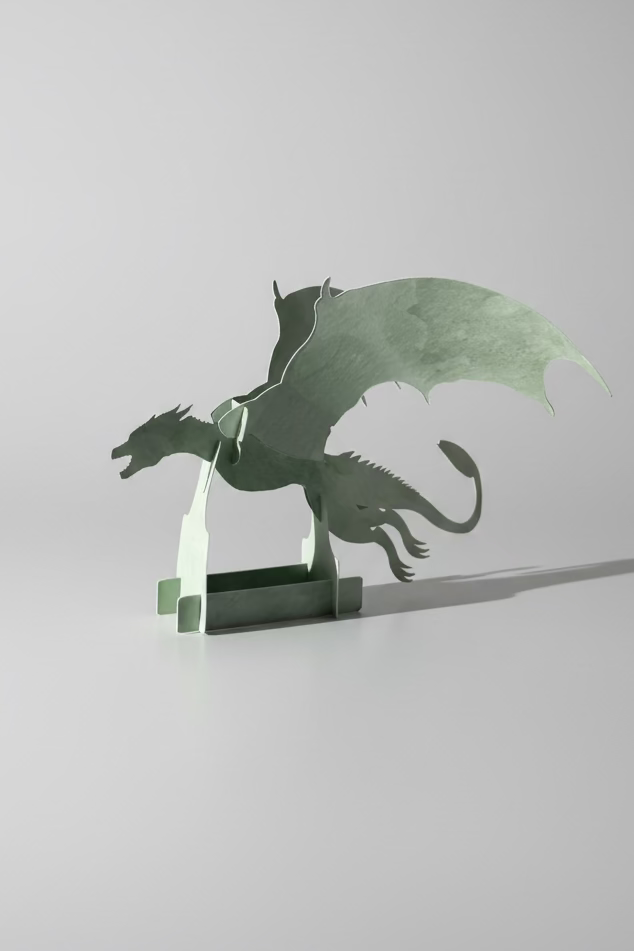 Dragon en papier cartonné